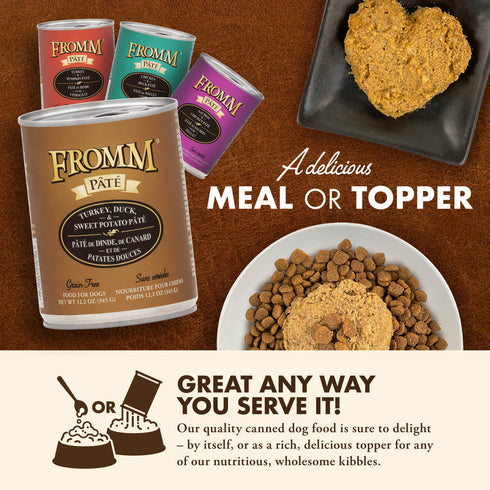 Fromm Pâté Wet Dog Food - Turkey, Duck, & Sweet Potato - 12.2oz Can